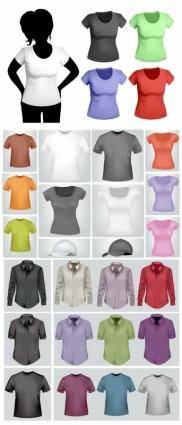 Shirts and tshirts of various styles vector