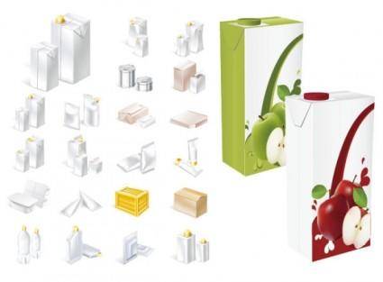 A variety of packaging vector