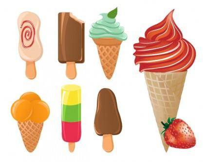Ice cream popsicles vector