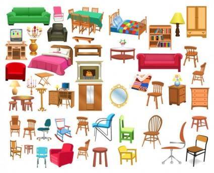 A variety of furniture clip art