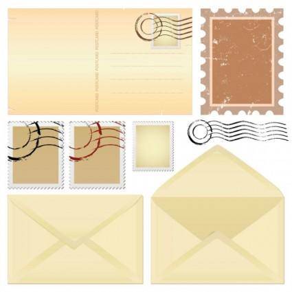 Nostalgia envelopes and paper 01 vector