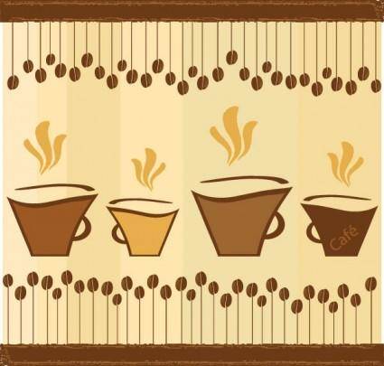 Lovely coffee theme vector 2