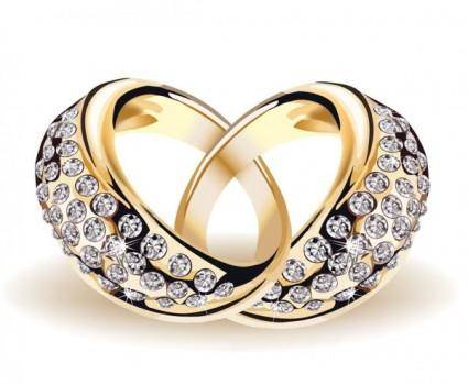 Precious wedding ring 01 vector