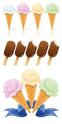 Popsicles and cones vector