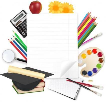 Learn stationery 05 vector