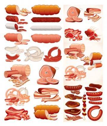 Vector sausage meat
