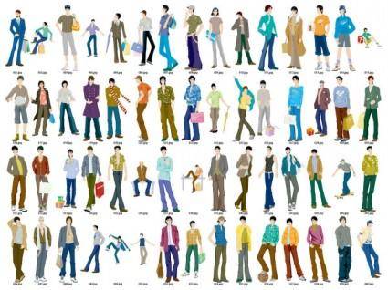 60 men vector fashion models