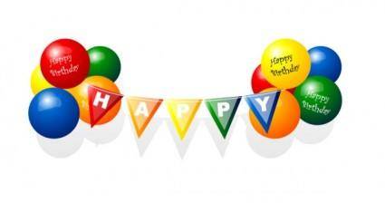 Happy birthday balloon vector