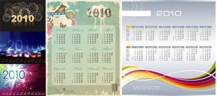 5 2010 calendar vector