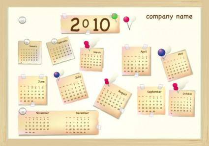 Calendar year 2010 vector lovely