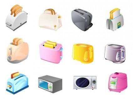 Toaster microwave rice cooker vector
