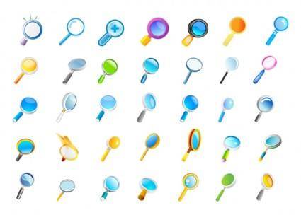 One of the magnifying glass vector office supplies