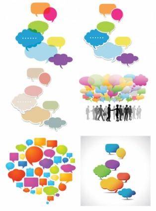 Vector colorful dialogue bubbles