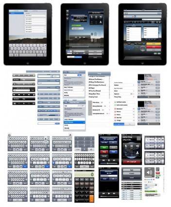 Apple ipad exploded view a full range of ui design vector