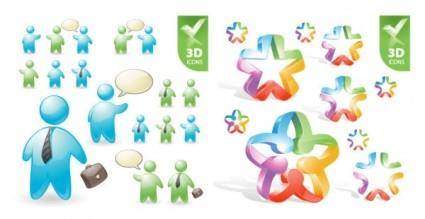 User roles and pentacle 3d vector