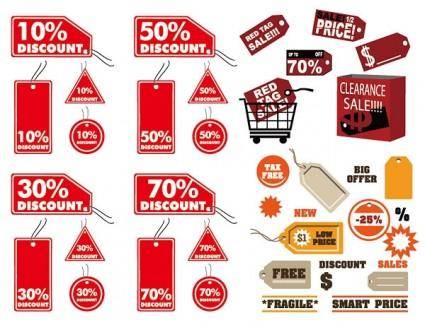 Discount sales tag vector