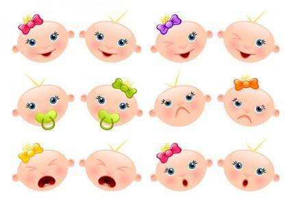 Cute baby picture clip art
