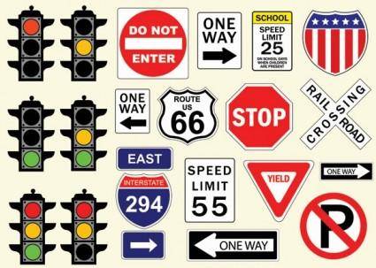 Traffic signs vector