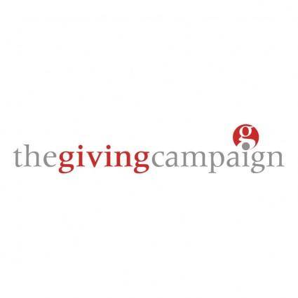 The giving campaign