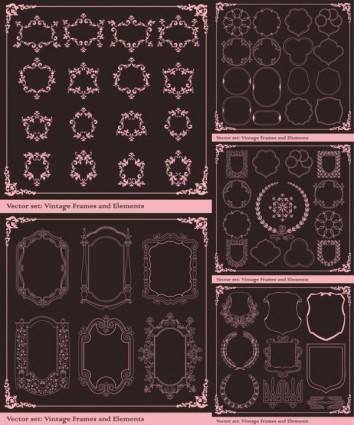 Europeanstyle lace border vector classic
