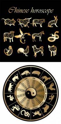 2 sets of 12 zodiac vector