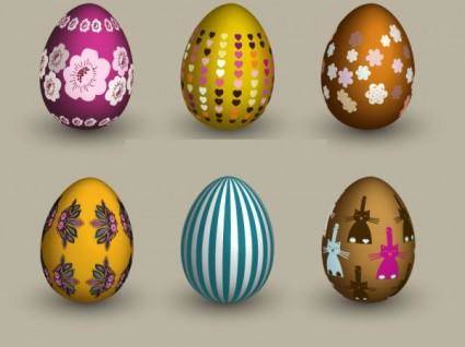 Six eggs vector