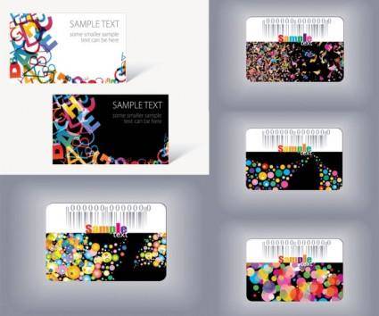Beautiful color card vector the trend