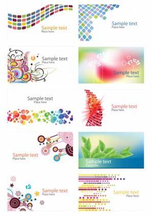 Trend vector colorful cards