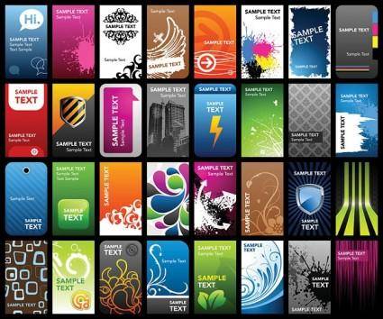 A variety of card template vector the trend