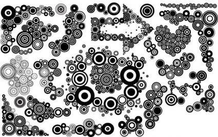 Series of black and white design elements vector 10 circle graph