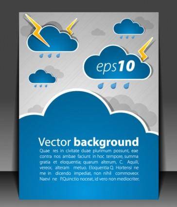 Weather effects card 03 vector