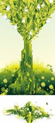 2 the trend of environmental protection theme vector