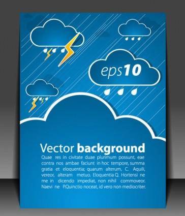 Weather effects card 05 vector