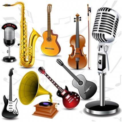 Fine musical instruments vector