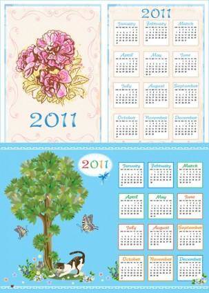 2011 calendar template 04 vector