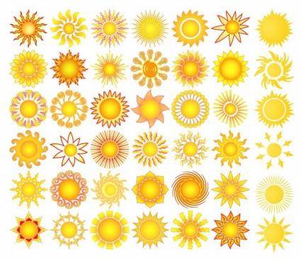 Sun Elements Collection Vector
