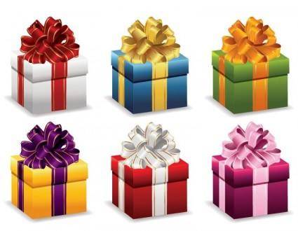 Gift Boxes with Ribbon Vector Illustration