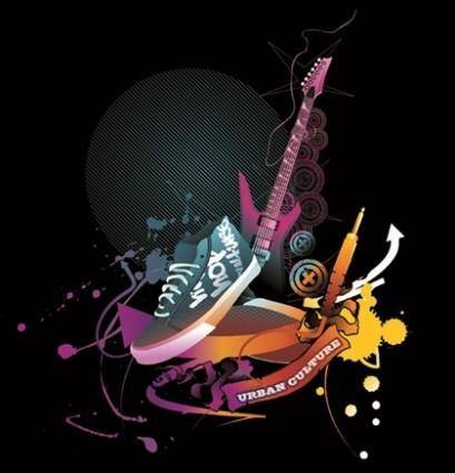 The Trend of Music Illustration Vector Material 4