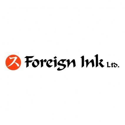 Foreign ink