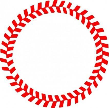Baseball Stitches in a Circle Vector