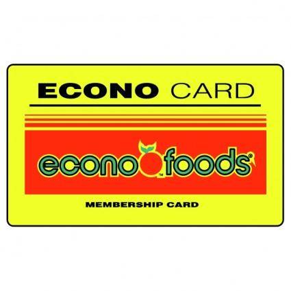 Econo card econo foods