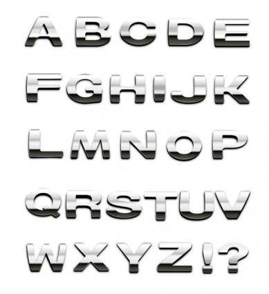 Metallic letters vector