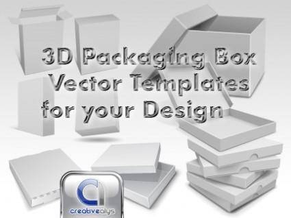 3D Packaging box vector templates for your design