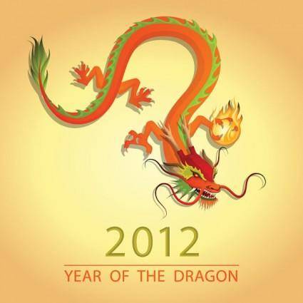 2012 dragon image illustration 03 vector