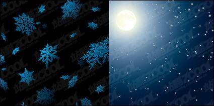 Moonlight and snow vector
