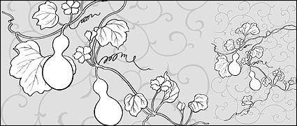 Line drawing of flowers -22