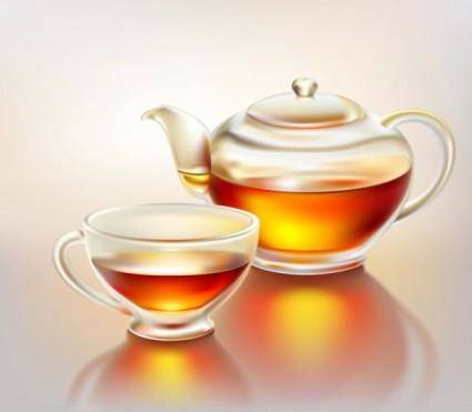 Realistic teacup vector