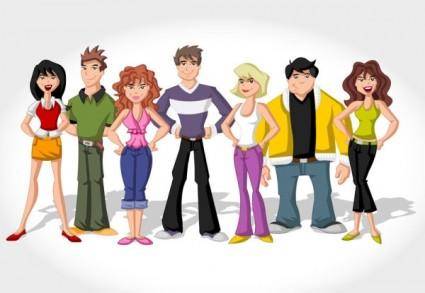 Cartoon characters vector