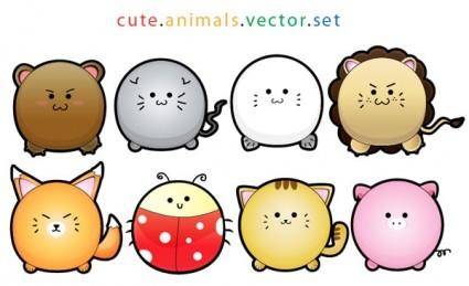 Cute cartoon animals vector