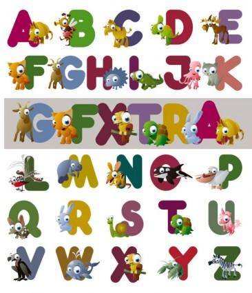 Cartoon letters vector